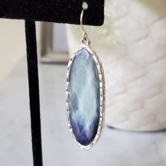 Carol dauplaise Earrings Blue Glass - Picture 2 of 5